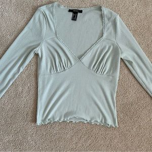 Forever 21 Lettuce Long Sleeve Top